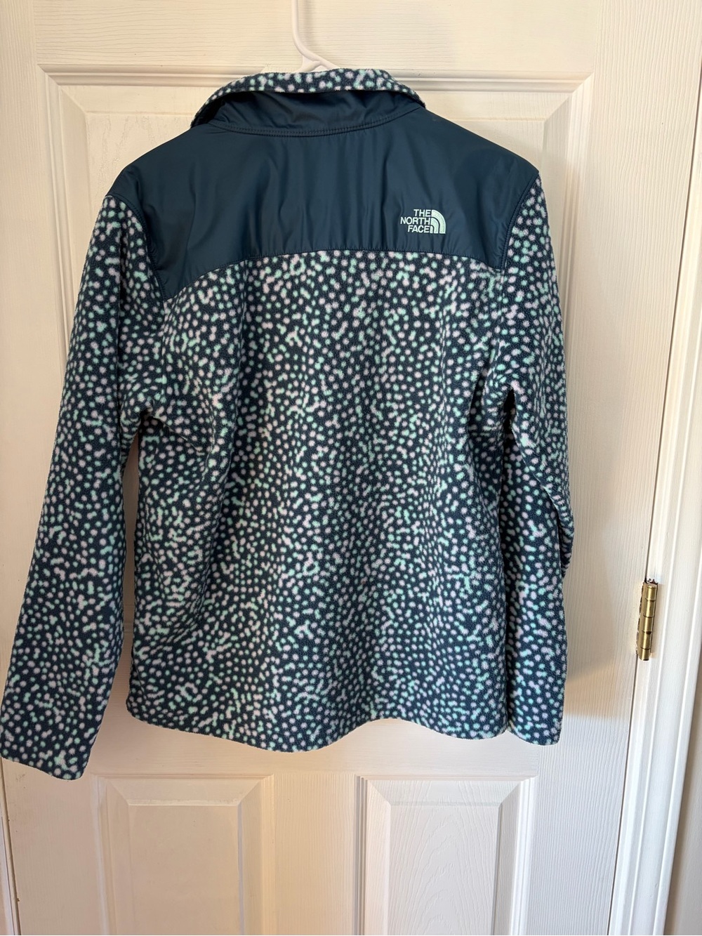 The North Face Girls' Navy Printed Teddy Jacket